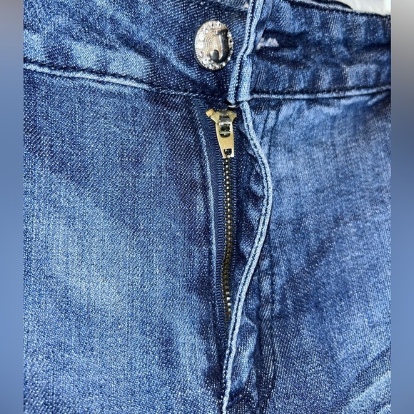 JUDY BLUE Distressed Dark Wash Denim Jeans Size 1XL - Picture 5 of 11
